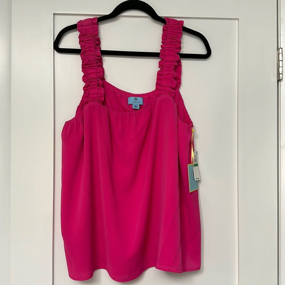 CeCe - Barbie pink crepe top